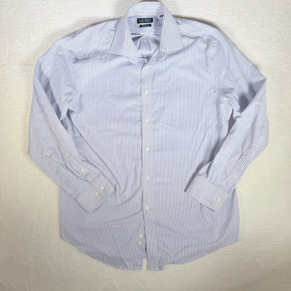 Lauren Ralph Lauren Men's Regular Fit Striped‎ Dress Shirt XL Supima Cotton